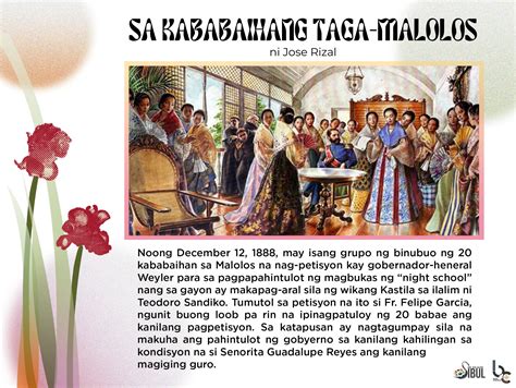 sa mga kababaihang taga malolos|ANG LIHAM SA MGA KADALAGAHAN SA MALOLOS, BULAKAN1.